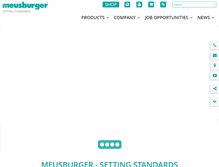 Tablet Screenshot of meusburger.com